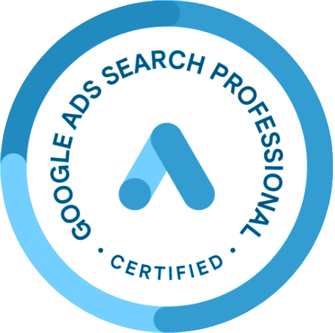 Google Ads certification logo and branding.