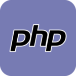 PHP logo in a square format with clean design.